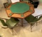 Vintage Card Table with Chairs