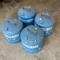 Lot of 4 Metal Kerosene Cans - 2 are Full