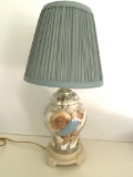 Table Lamp with Shells in Glass Center