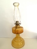 Amber Glass Vintage Hurricane Lamp