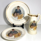 3 pc President & Mrs. John F. Kennedy Set