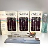 Great Lot of Oneida Stainless Flatware in Boxes