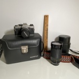 Olympus 35 mm Camera with Case & Zoom Lens