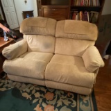 Beige Double Reclining Love Seat