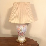 Beautiful Iridescent Lamp with Lilies