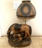 Vintage Ceramic Horse Lamp