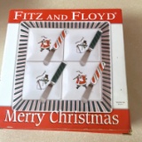 Fitz & Floyd Merry Christmas Appetizer Set in box