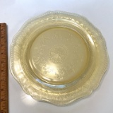 Yellow Depression Glass Plate