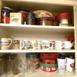 Cabinet Lot of Kitchenware