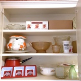 Cabinet Lot of Kitchenware