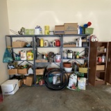 HUGE Lawn & Garden Lot with Shelving Units & Cabinet