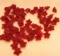 Lot of Flower Beads - Item# LUCF34-CB; All Dark Red Color