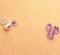 Mixed Lot of Swarovski 8mm Bicone Beads: Violet AB and Crystal AB
