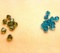 Mixed Lot of Swarovski 8mm Bicone Beads - Blue Zircon and Olive AB