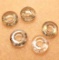 Mixed Lot of Donut Swarovski Beads  (1 Clear; 2 Light Silver; 2 Light Gold)