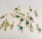 Lot of People Birthstone Charms - Blue Zircon;