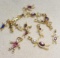 Lot of People Birthstone Charms - Rose and Amethyst
