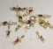 Lot of People Birthstone Charms - Garnet and Amethyst