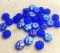 Lot of Circle “Face” Beads - Blue