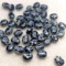 Lot of Oval Beads - Black Speckled