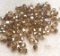 Lot of 4mm Bicone Glass Beads - Crystal Gold Flare