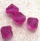 Lot of 8mm Bicone Glass Beads - Fuschia