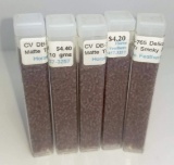 CV DB-765 Delica 11 Cyl - 5 Vials of Matte Transparent Smoky Amethyst