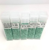HBS DB-691 11/0 Cyl - 5 Vials Semi Matte Silver Lined Mint Dyed Green
