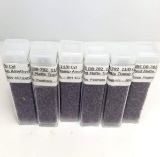 HBS DB-782 11/0 Cyl - 6 Vials of Dyed Matte Transparent Amethyst