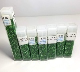 DB-688 Delica 11 Cyl - 7 Vials of Dyed Sf S/l Green