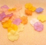 Lot of Flower Beads - Item# HBS LUCF-69; Various Colors