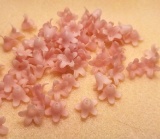 Lot of Flower Beads - Item#HBS LUCF-29; All Mauve Color