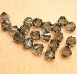 Lot of Swarovski 8mm Bicone Beads - Black Diamond