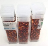 HBS DB-601 11-Delica Cyl - 3 Vials of Silver Lined Rust Copper
