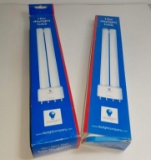 Set of Two 18w Daylight Tube Bulbs - New In Box