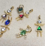 Lot of People Birthstone Charms - Various Colors