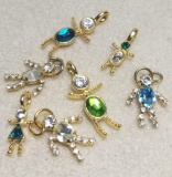 Lot of People Birthstone Charms - Various Colors