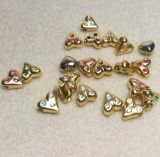 Lot of Birthstone Heart Spacers - Various Colors