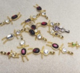 Lot of People Birthstone Charms - Garnet and Other Colors