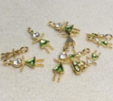 Lot of People Birthstone Charms - Peridot