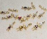 Lot of People Birthstone Charms - Various Colors