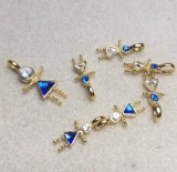 Lot of People Birthstone Charms - Sapphire