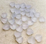 Lot of Frosted Heart Beads