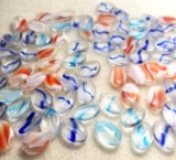 Lot of Glass Beads - Swirled Colors - Pretty