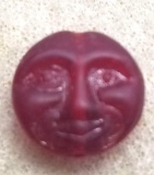 Red Circle “Face” Bead - Unique