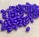 Lot of Oval Beads - Dark Purple