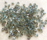 Lot of 4mm Bicone Glass Beads - Aquamarine Celsian