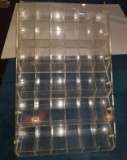 Acrylic Angled Countertop Beads/Gems Compartment Display Case