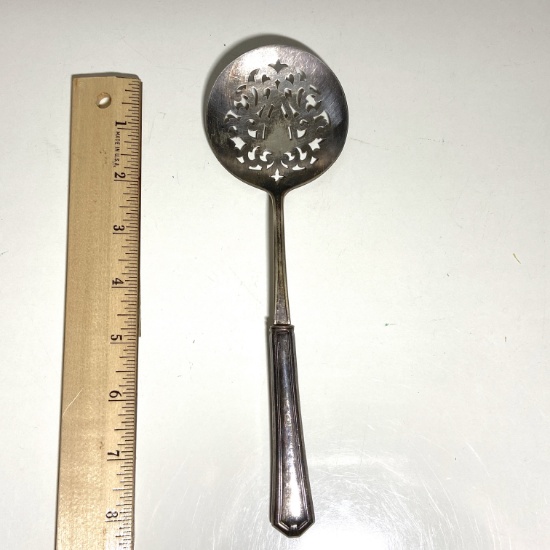 Vintage Sifting Spoon with Sterling Handle