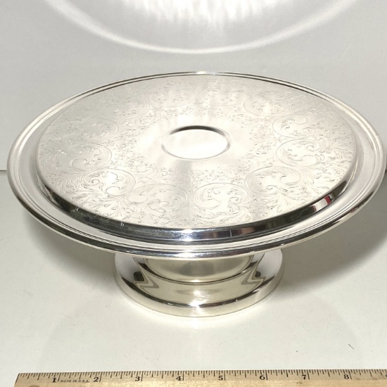 Silver Plated Pedestal Cake Plate